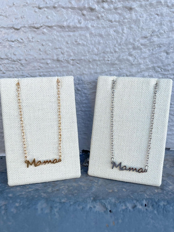 Mama Necklace - Stainless Steel in Gold, Silver Plating