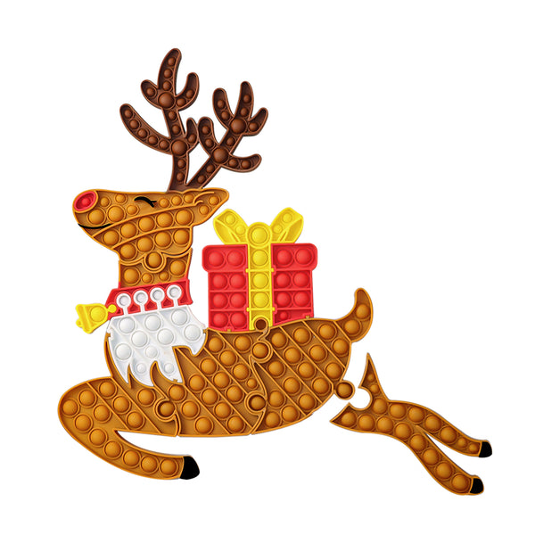 Christmas Reindeer Extra Large Sized Puzzle Fidget Pop-It 16"