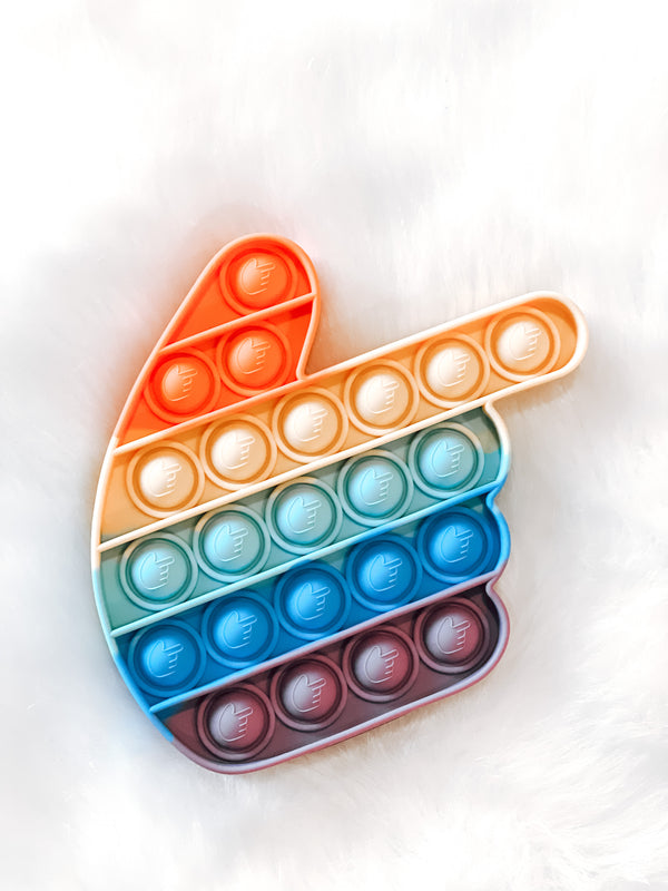 Hand Foam Bubble Popper Rainbow Colored - Baby Sensory Fidget Toy
