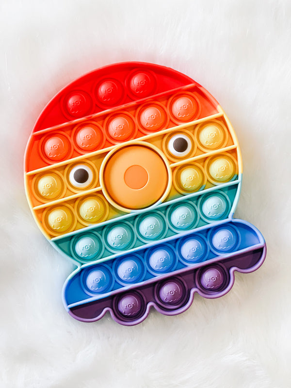 Octopus Bubble Popper Rainbow Colored - Baby Sensory Fidget Toy