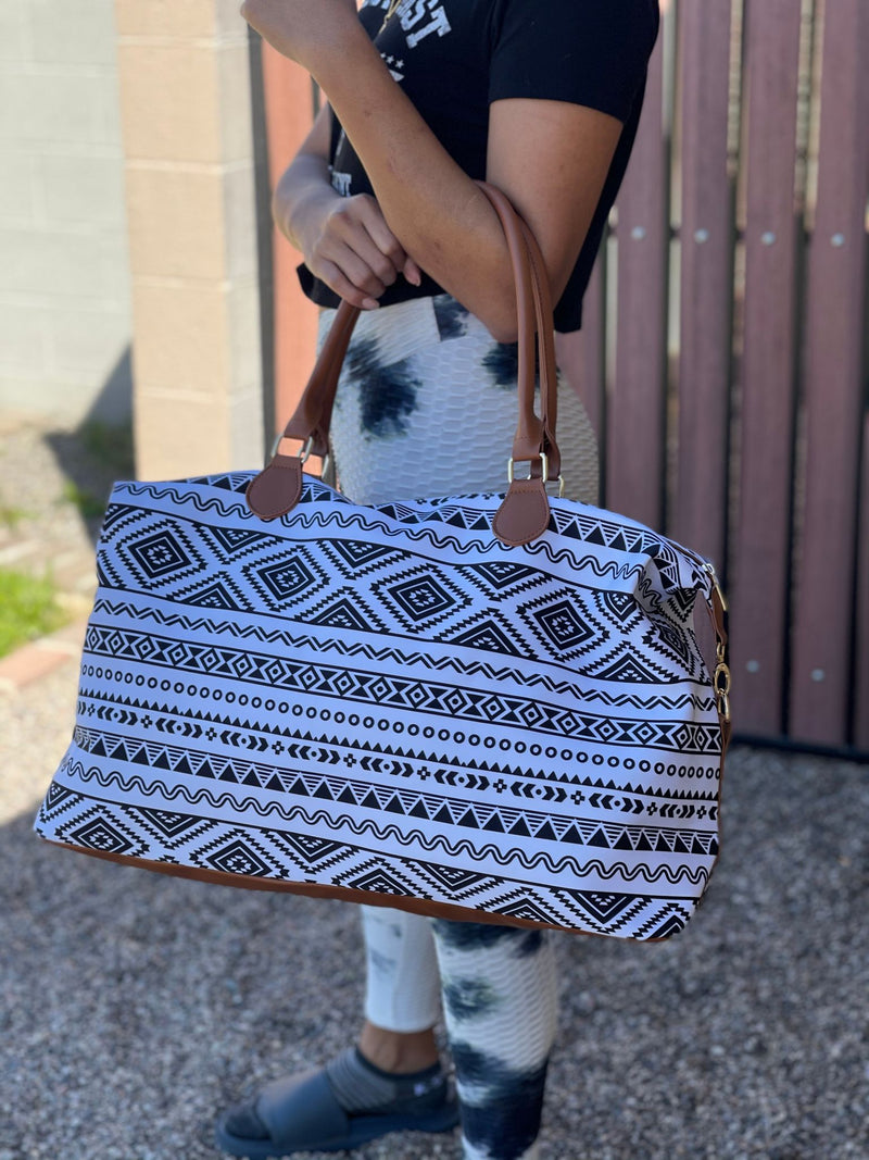 Leopard Plaid Weekender Bag