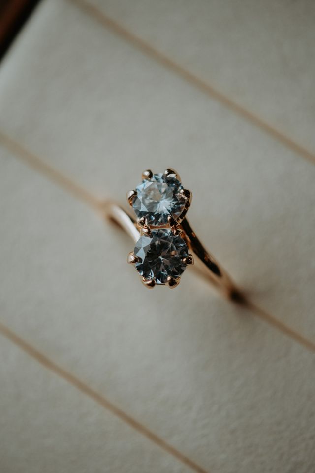 Milla Two-Stone Rose Gold Ring