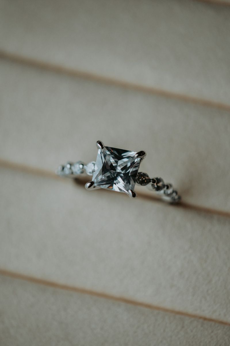 Tory Princess Cut Silver Ring