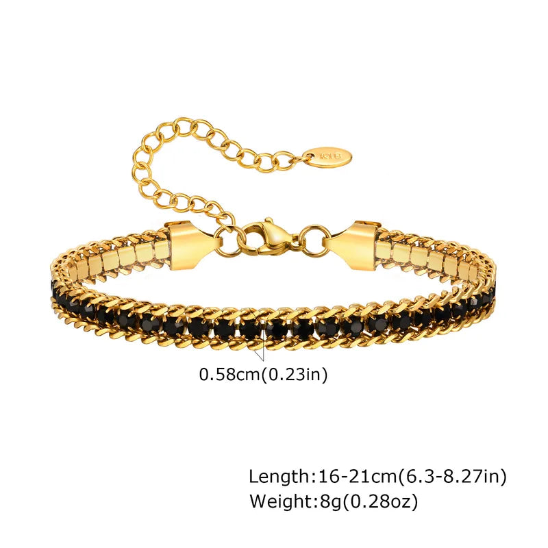 Bridget Gold Rhinestone Bracelet