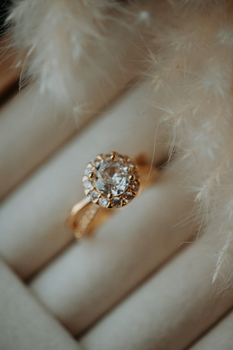 Satin Whisper Champagne Gold Ring