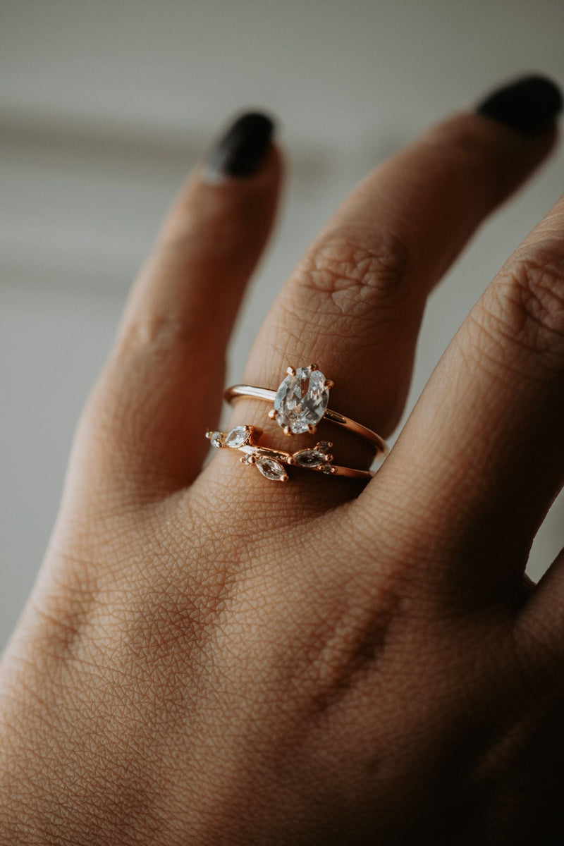 Raya 2PC Champagne Gold Ring Set