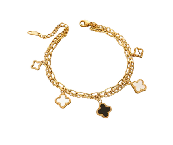 Chloe Fritillary Four Leaf Clover Bracelet