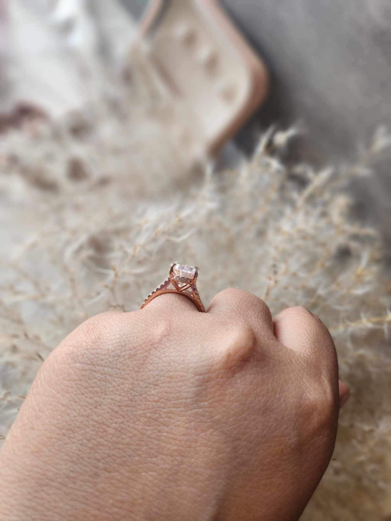 Marina Oval Cut Rose Gold Ring