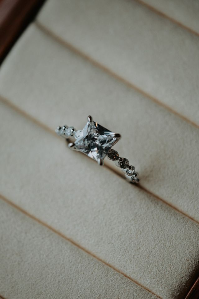 Tory Princess Cut Silver Ring