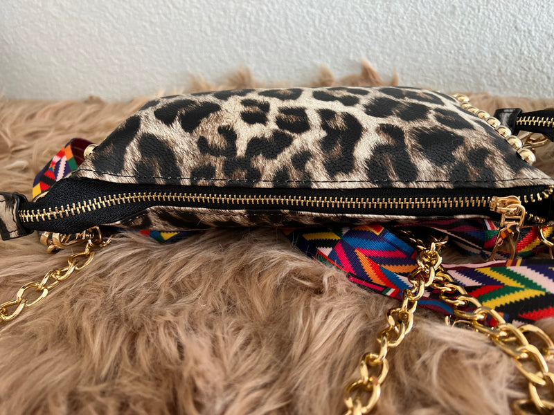 Animal Print Clutch + Strap