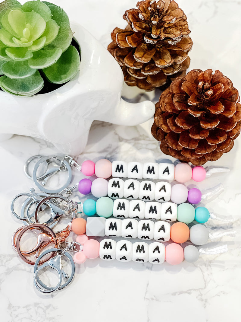 Candy Mama Keychain in Silicone Beads