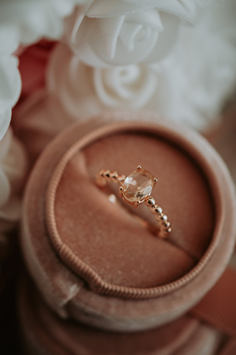 Kaia Rose Gold Champagne Morganite Ring