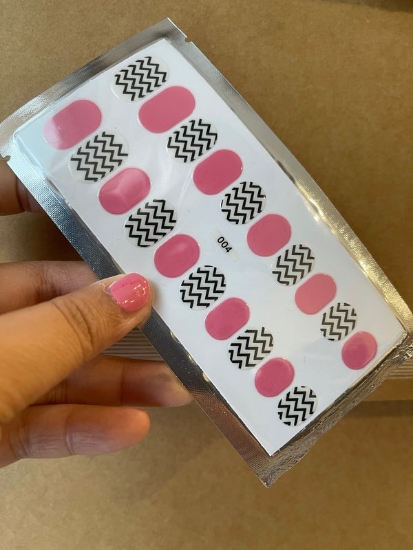 Kids 20pcs Nail Polish Wraps Non-Toxic Nail Wraps Long Lasting