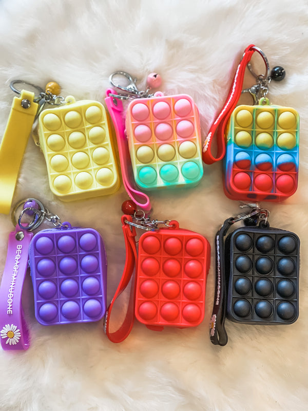 Rectangular Fidget Pop-It Mini Coin Purse Ready to Ship SALE!