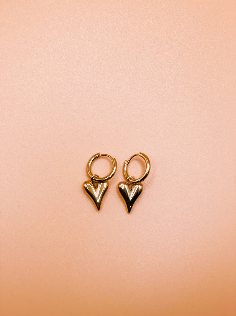 Esme Heart Drop Earrings