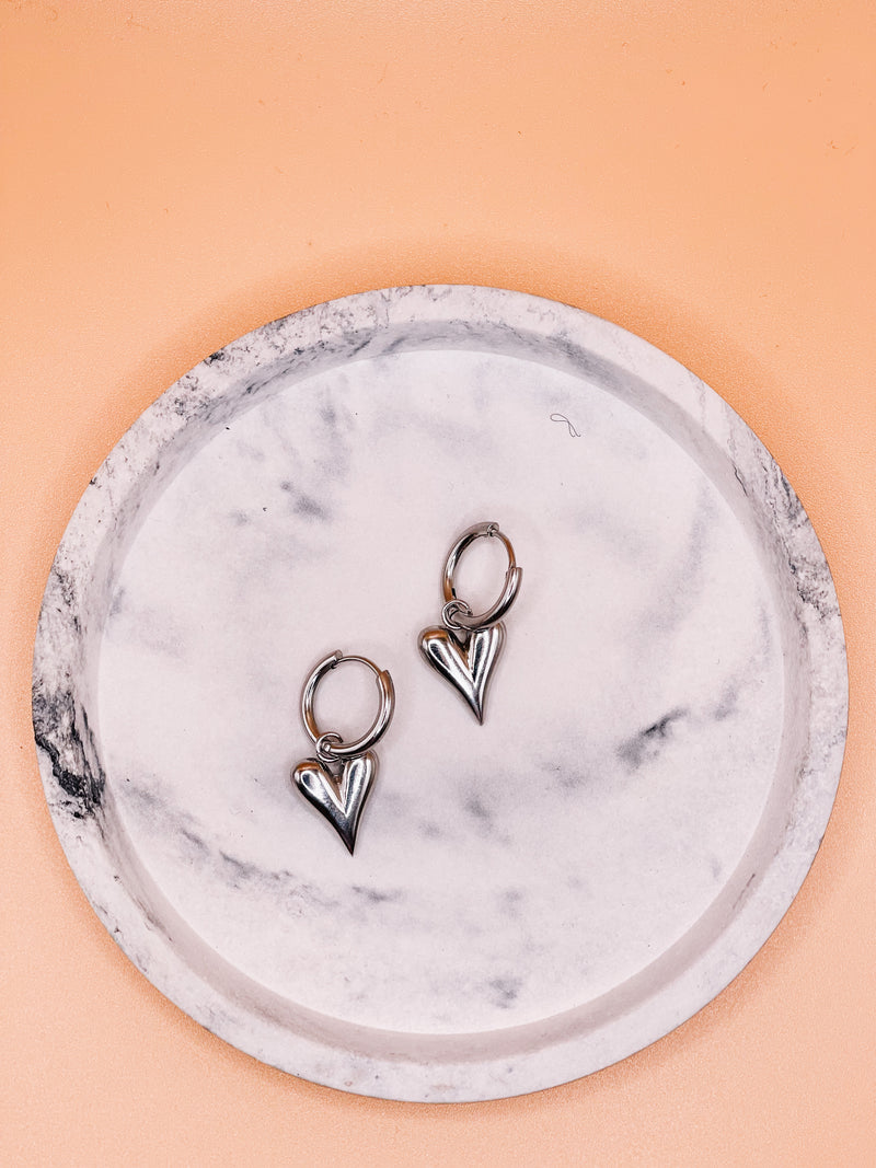 Esme Heart Drop Earrings