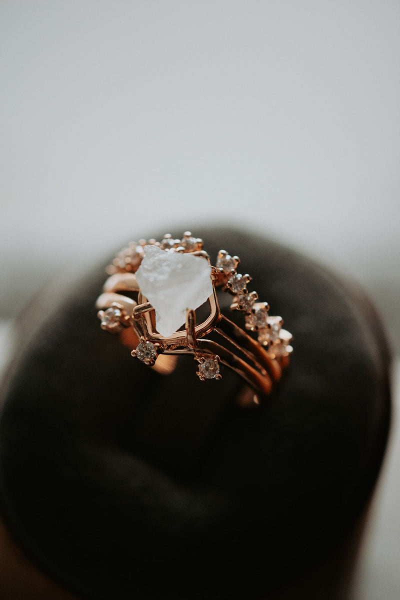 Leia Moonstone Rose Gold Ring