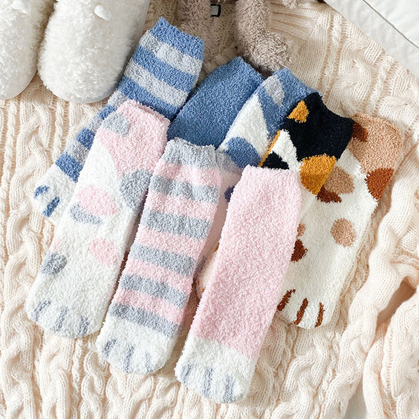 Cat Paw Cozy Sleep Socks