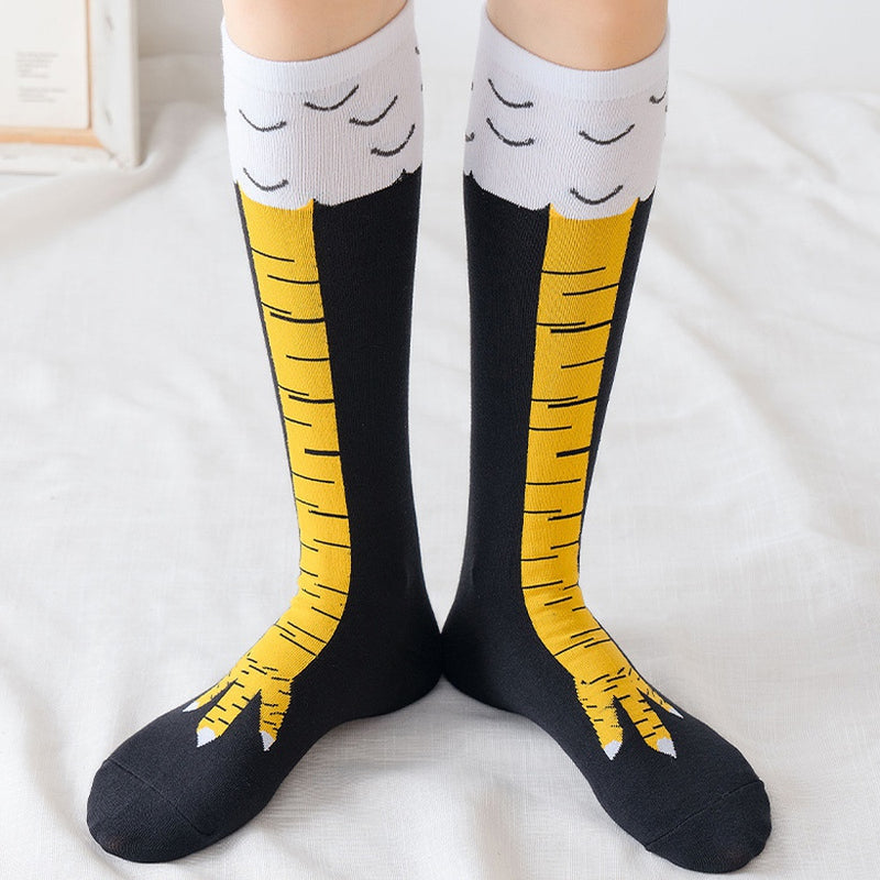 Chicken Feet Fitness Novelty Socks- Knee Length