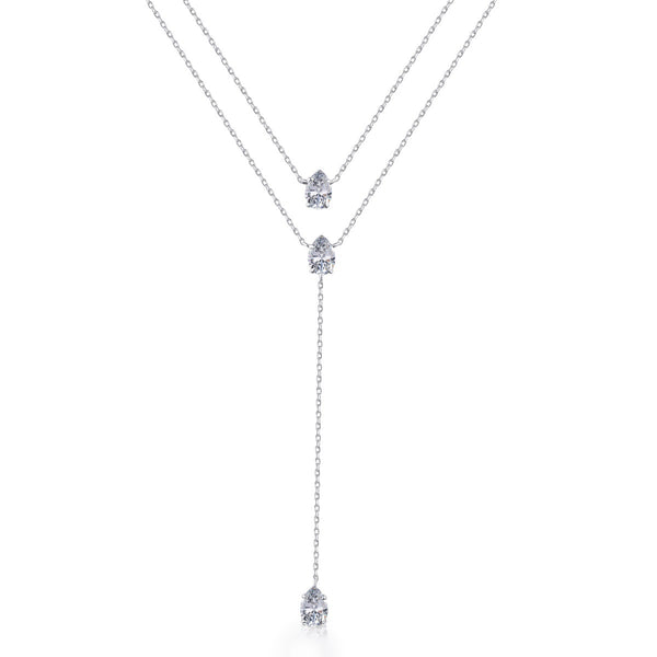 Gia Multi-Layer Necklace in Sterling Silver