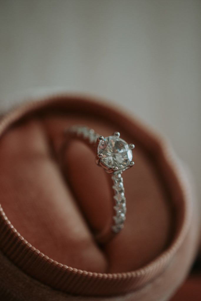 Raine Princess Cut Sterling Silver Ring Rhodium Plating