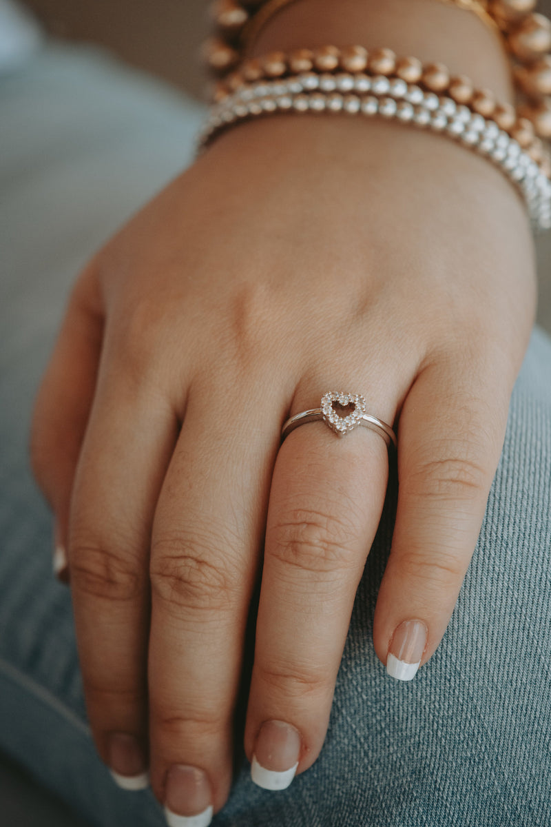 Bree Heart Sterling Silver Ring