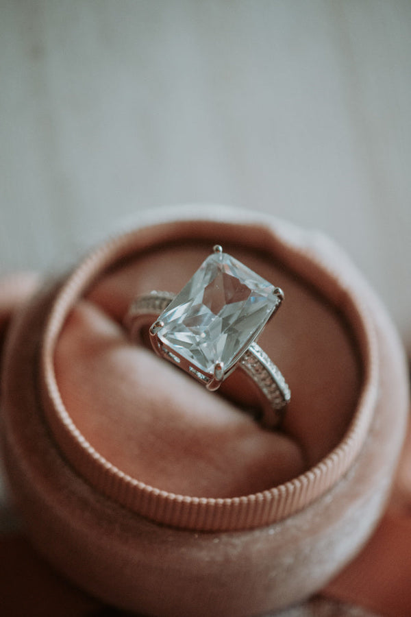 Russell Emerald Cut Sterling Silver Ring