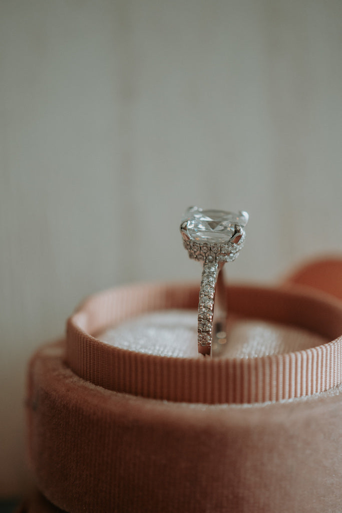 Gaia Cushion Cut Sterling Silver Ring Rhodium Plating