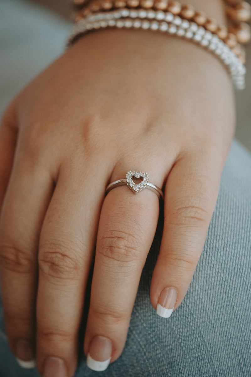 Bree Heart Sterling Silver Ring