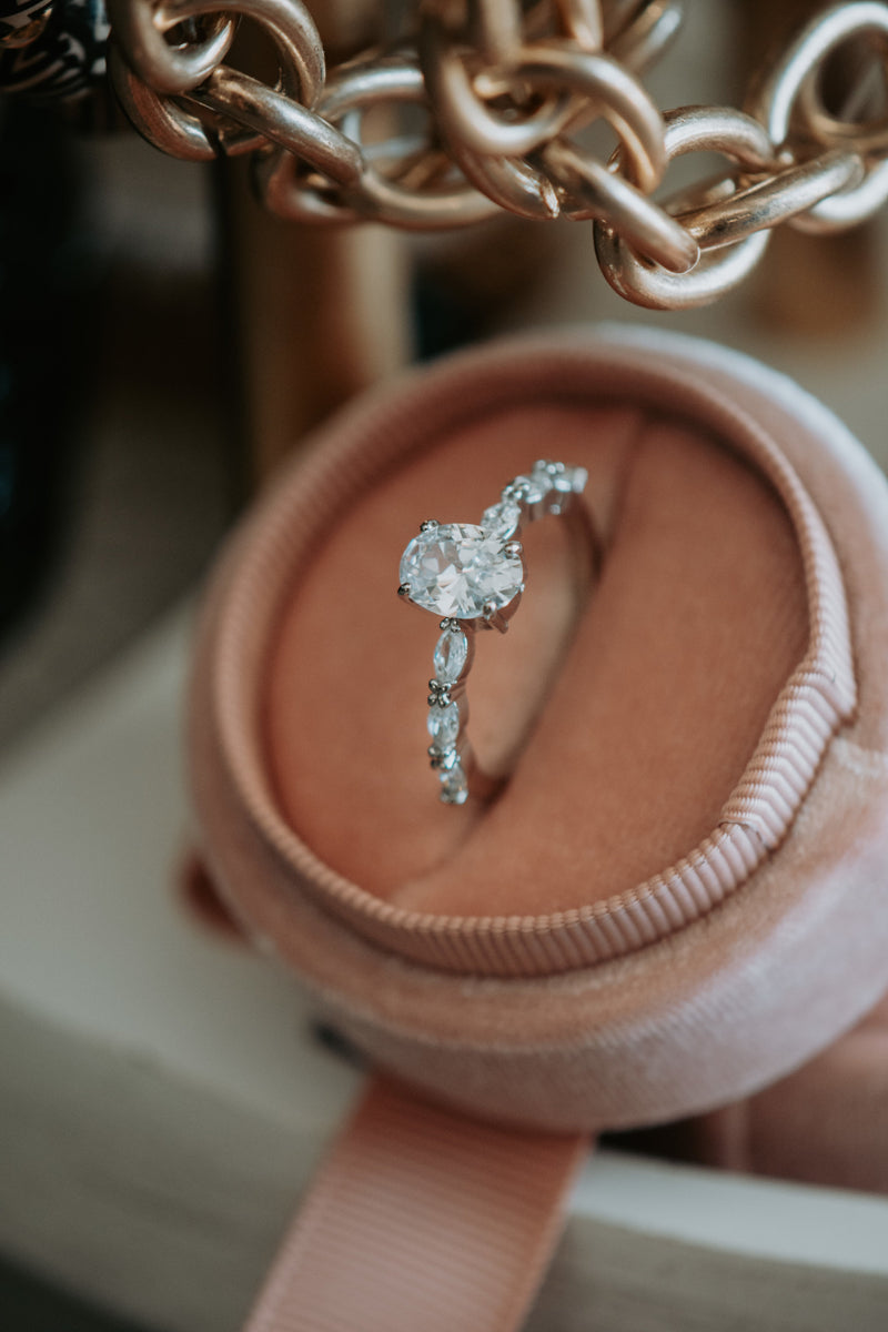 Just a Smile Dainty Oval Sterling Silver Ring