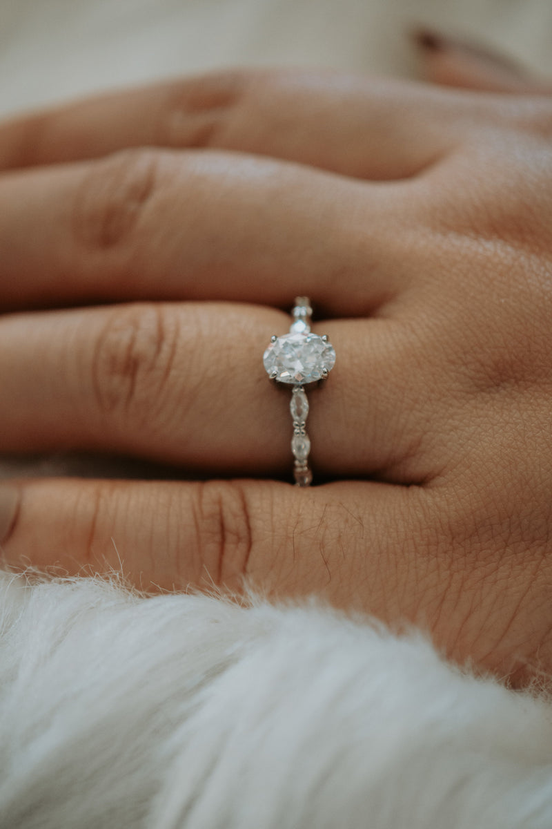Just a Smile Dainty Oval Sterling Silver Ring