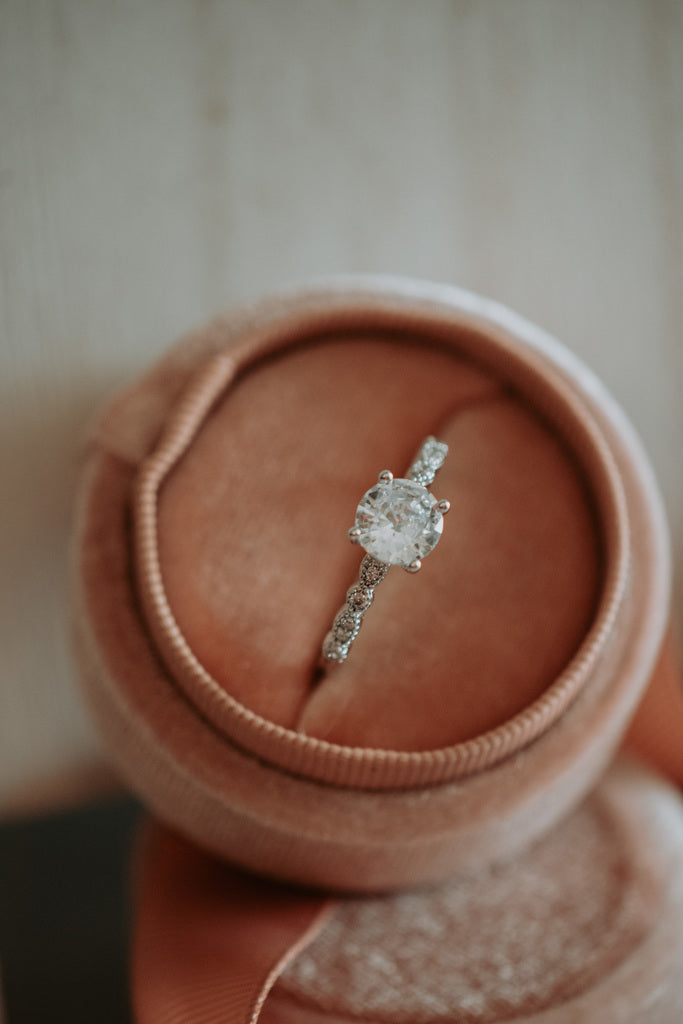 Aurelia Princess Cut Sterling Silver Ring Rhodium Plating