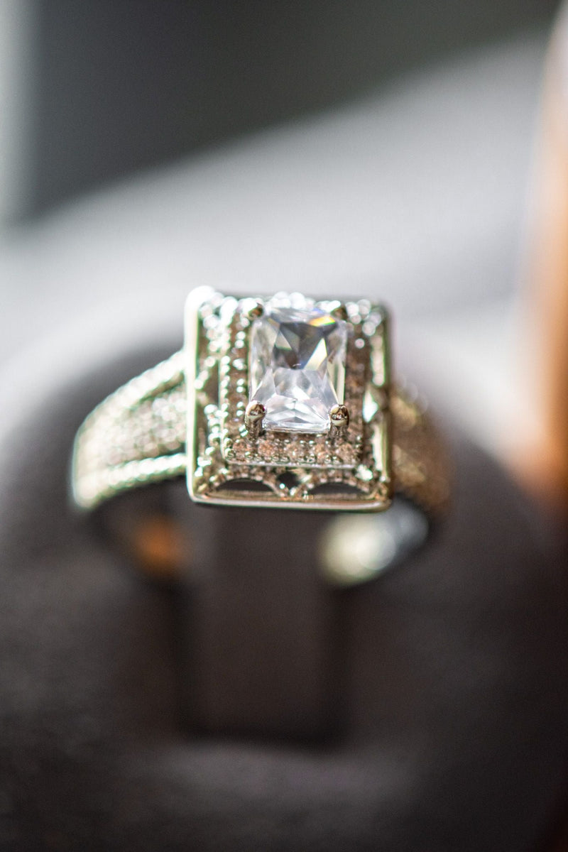 Rowan Emerald Cut Sterling Silver Ring