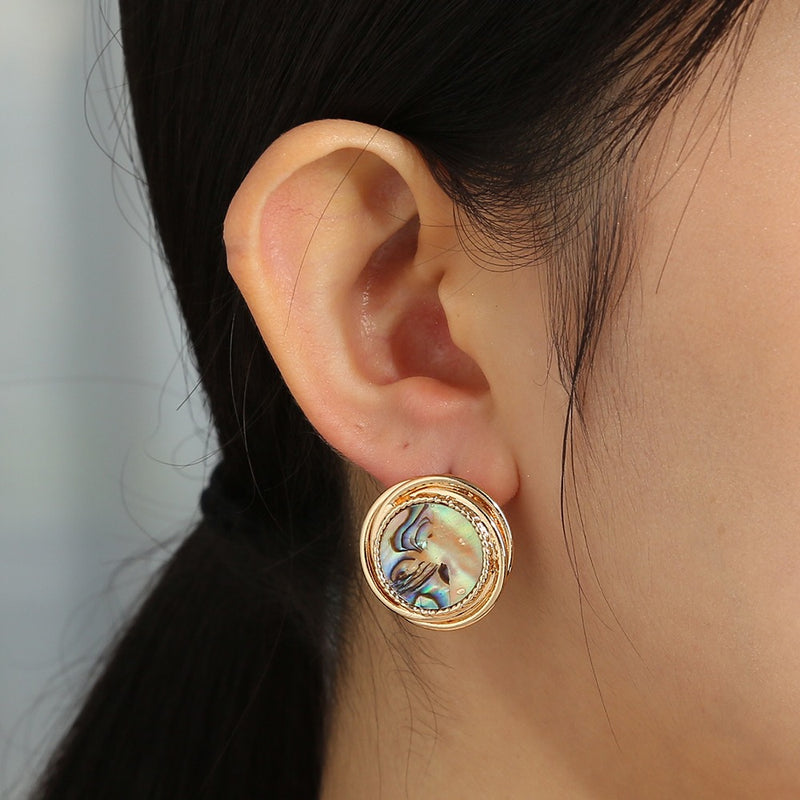 Kenzi - Stud Earring Natural Abalone Shell