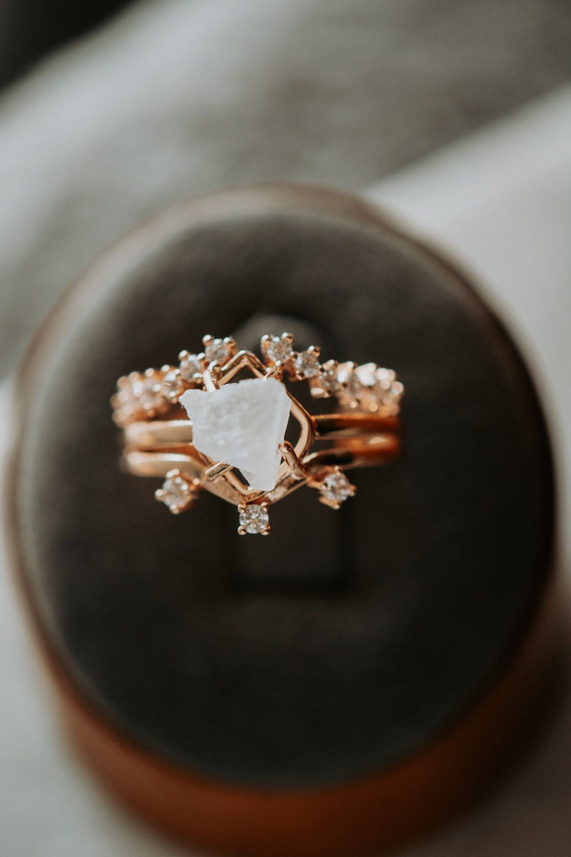 Leia Moonstone Rose Gold Ring