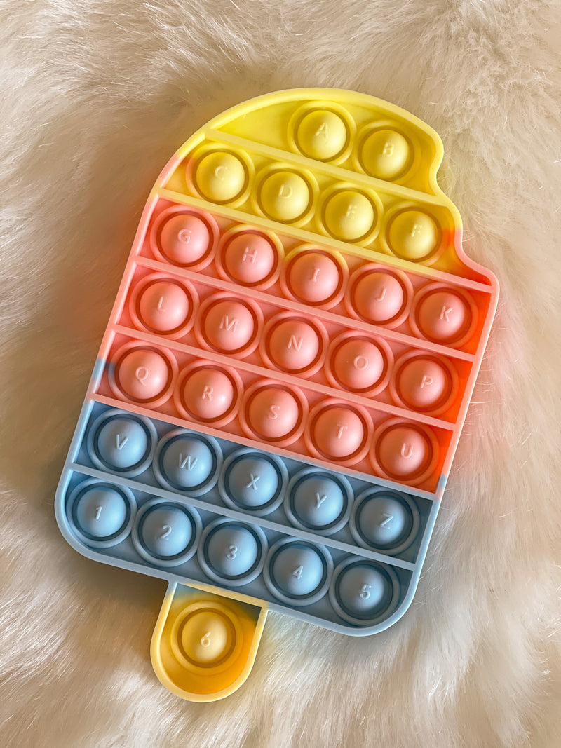 Popsicle Bubble Popper - Baby Sensory Fidget Toy in Tie Dye Colors