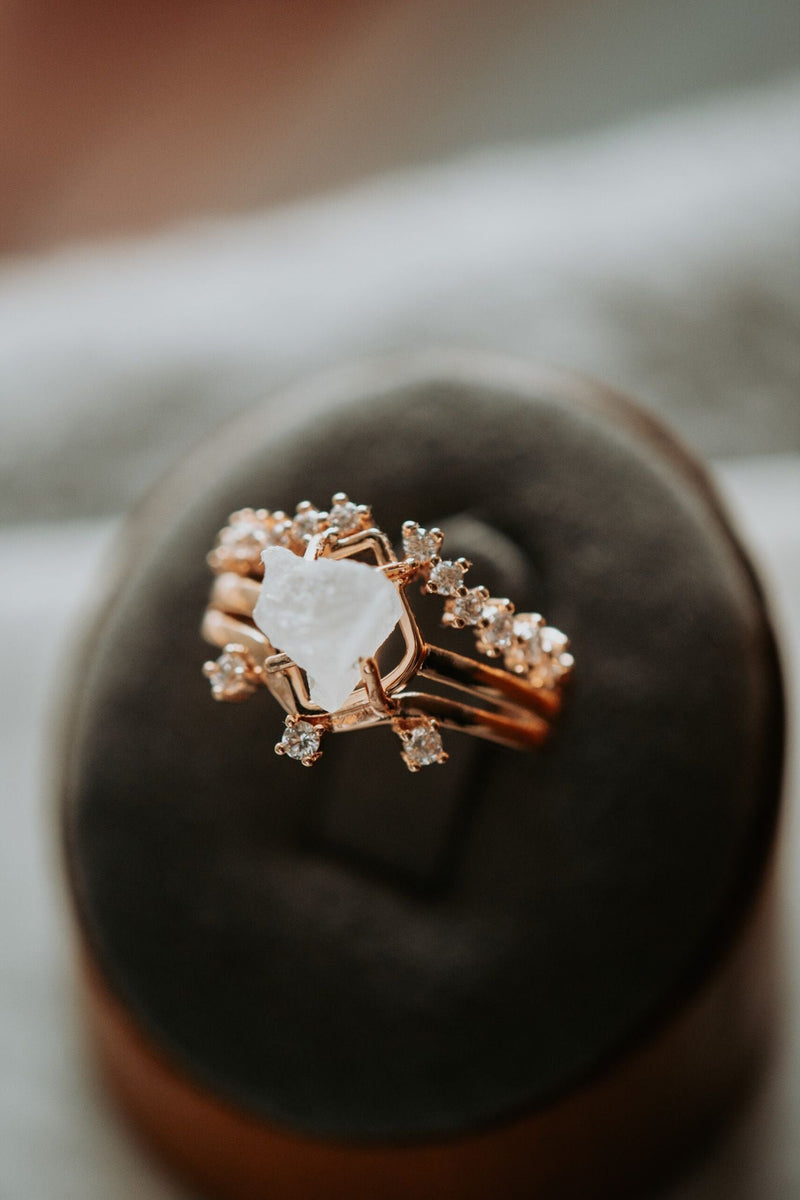 Leia Moonstone Rose Gold Ring